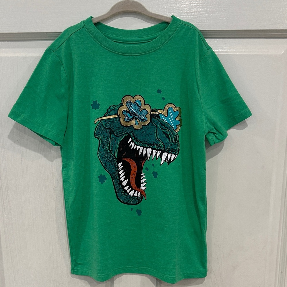 Cat & Jack Boys "Lucky" Dinosaur T-Shirt Size 6/7